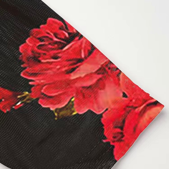 Floral Semi Sheer Dress - Picture 4 of 5